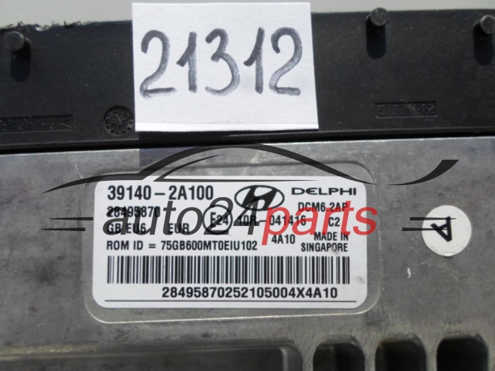 CALCULATEUR MOTEUR HYUNDAI KIA 39140-2A100, 391402A100, 28495870, DCM6.2AP 