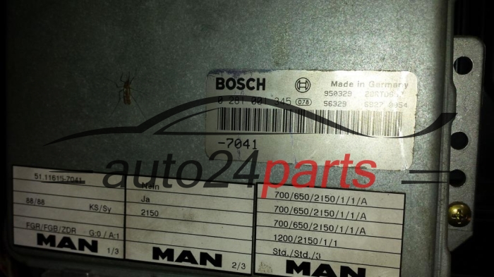 ECU CENTRALITA DE MOTOR MAN  BOSCH 0 281 001 345