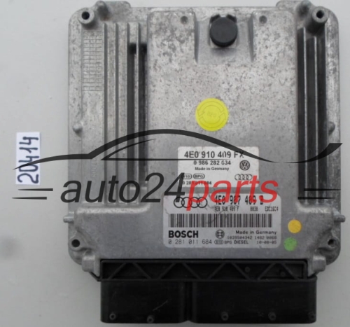 KOMPUTER STEROWNIK SILNIKA VOLKSWAGEN AUDI 4.0 TDI BOSCH 0 281 011 684, 4E0 907 409 B