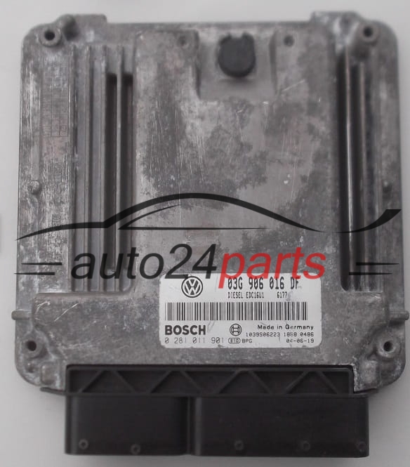 CALCULATEUR MOTEUR VOLKSWAGEN GOLF 1.9 TDI BOSCH 0 281 011 901,  03G 906 016 DF
