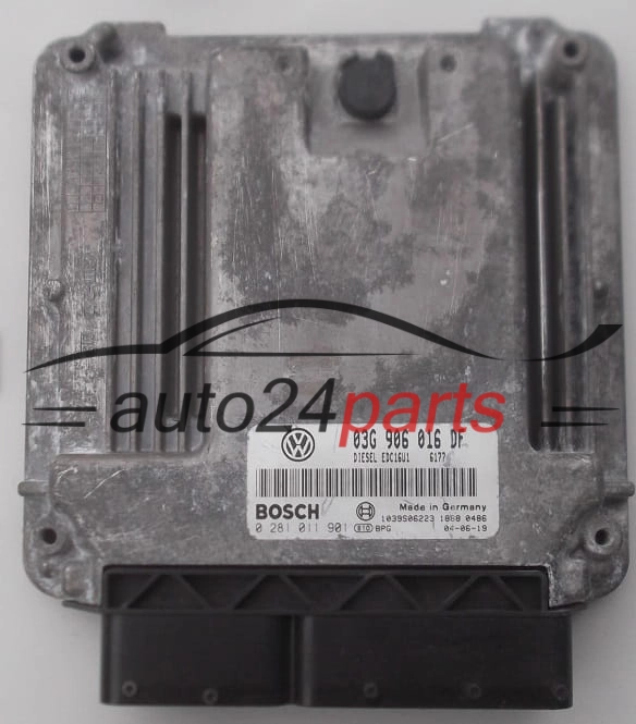 CALCULATEUR MOTEUR VOLKSWAGEN GOLF 1.9 TDI BOSCH 0 281 011 901,  03G 906 016 DF