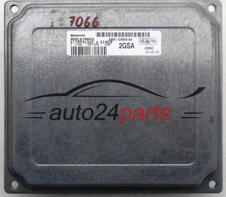 KOMPUTER STEROWNIK SILNIKA FORD FOCUS C-MAX 1.6 AM51-12A650-AA, AM5112A650AA, 12A650AA, S118934309, 2GSA, J38AC, SIM28