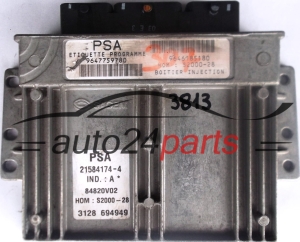 MOTORSTEUERGERÄT ECU STEUERGERAT PEUGEOT 307 1.4 SAGEM 21584174-4, 215841744, 9647759780 9646185180 