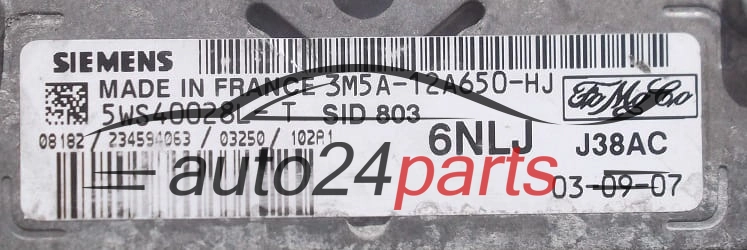 KOMPUTER STEROWNIK SILNIKA FORD FOCU C-MAX SIEMENS 5WS40028L-T