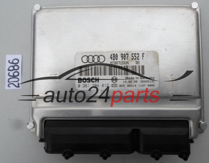 KOMPUTER STEROWNIK SILNIKA AUDI A4 2.4 BOSCH 0 261 204 812, 0261204812, 4B0 907 552 F, 4B0907552F 
