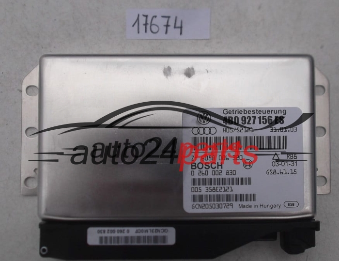 CENTRALITA ECU CAJA DE CAMBIOS AUTOMATICA AUDI A6 2.5 TDI BOSCH 0 260 002 830,  4B0 927 156 ES