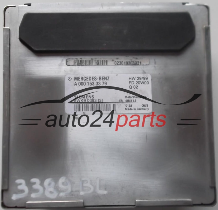 ECU CENTRALITA DE MOTOR MERCEDES W208 CLK 200 SIEMENS 5WK90393 3, 5WK9 0393 3, A0001533379, A 000 153 33 79