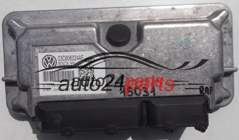 KOMPUTER STEROWNIK SILNIKA VOLKSWAGEN POLO 1.4 MAGNETI MARELLI MY2 4HV.AF, MY24HVAF, 03C 906 024 AF, 03C906024AF, 03C 906 024 F, 03C906024F, 61601.424.03, 6160142403
