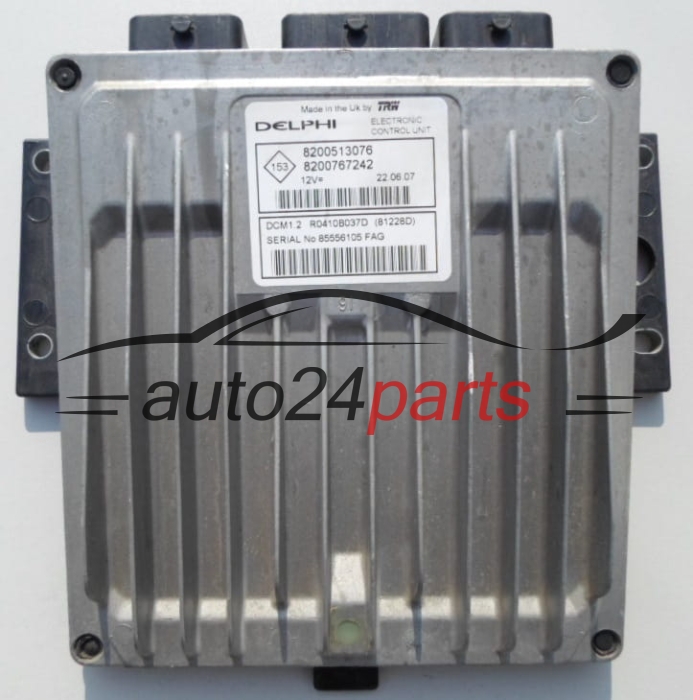 MOTORSTEUERGERÄT ECU STEUERGERÄT  RENAULT CLIO 1.5 DCI Delphi R0410B037D, 8200513076, 8200767242