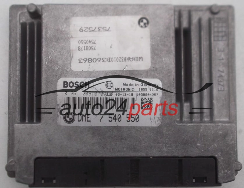 ECU CENTRALITA DE MOTOR  BMW E65 E66 645 BOSCH 0 261 209 010,  DME 7 540 550
