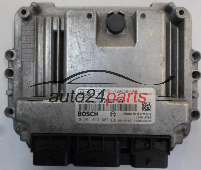 MOTORSTEUERGERÄT ECU STEUERGERÄT FORD FOCUS 1.6 TDCI BOSCH 0 281 012 487, FoMoCo 7M51-12A650-UA