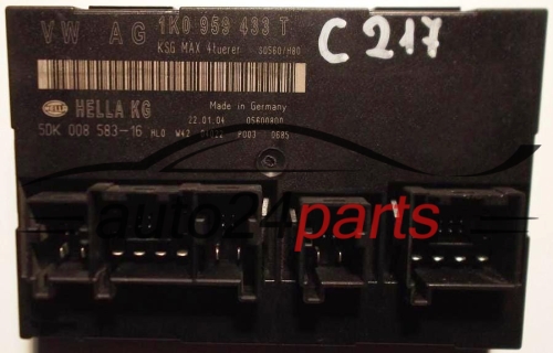 CENTRALKA MODUL STEROWNIK KOMFORTU VOLKSWAGEN HELLA 5DK00858316, 5DK008583-16, 5DK 008 583-16, 1K0959433T, 1K0 959 433 T -  C215, C217
