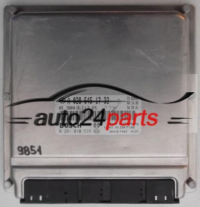 MOTORSTEUERGERÄT ECU STEUERGERÄT MERCEDES VANEO 1.7 170 CDI BOSCH 0281010539
