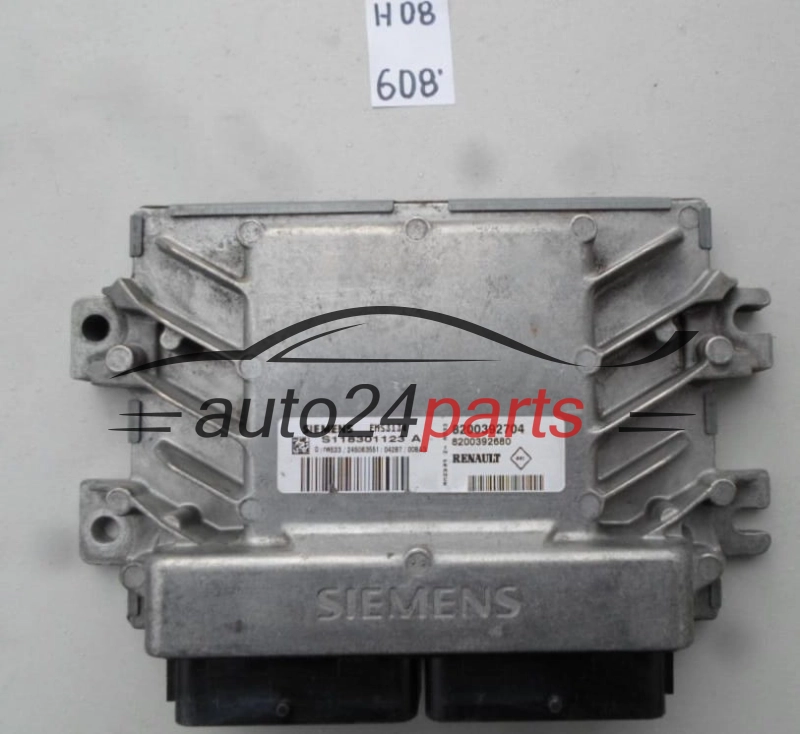KOMPUTER STEROWNIK SILNIKA RENAULT CLIO 1.4 16V, SIEMENS S118301123 A, S118301123A, 8200392704 -