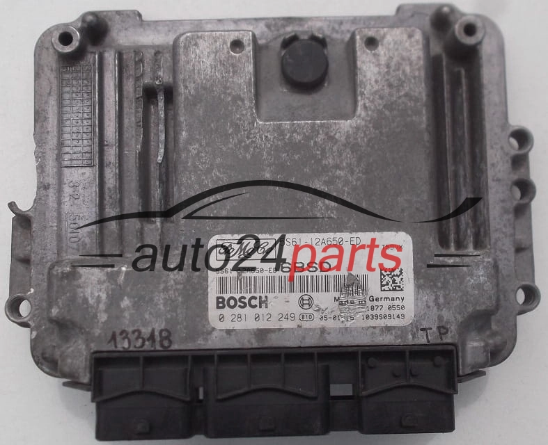 KOMPUTER STEROWNIK SILNIKA FORD FIESTA  BOSCH 0 281 012 249, 0281012249, FoMoCo 5S61-12A650-ED, 5S6112A650ED