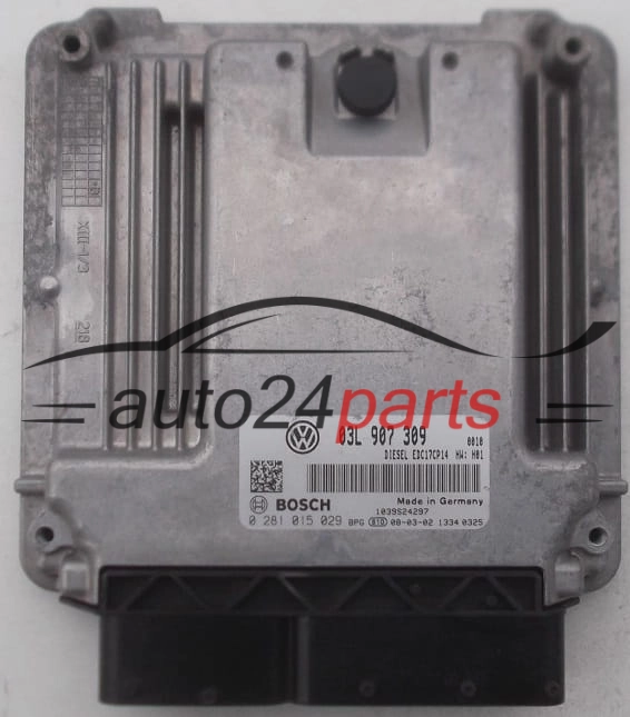 CALCULATEUR MOTEUR VOLKSWAGEN GOLF PASSAT 2.0 TDI BOSCH 0 281 015 029, 0281015029, 03L 907 309, 03L907309, EDC17CP14