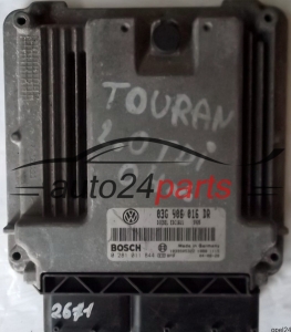 MOTORSTEUERGERÄT ECU STEUERGERÄT VW VOLKSWAGEN TOURAN 2.0 TDI 03G906016DR, 03G 906 016 DR, BOSCH 0 281 011 844, 0281011844, DIESEL EDC16U1 5925, 1039S05322