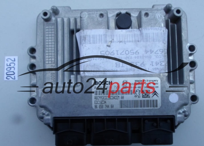 KOMPUTER STEROWNIK SILNIKA CITROEN PEUGEOT 1.6 HDI BOSCH 0 281 014 729, 0281014729, 96 656 744 80, 9665674480, 9653958980, EDC16C34