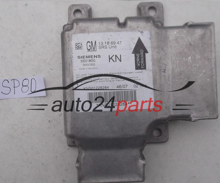 STEROWNIK MODUL PODUSZEK POWIETRZNYCH OPEL VECTRA C SIGNUM GM 13 18 69 47 KN