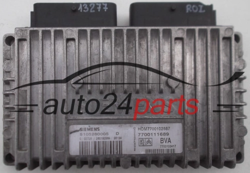 BOITE DE VITESSES AUTOMATIQUE RENAULT CLIO S105280005 D, S105280005D, HOM 7700102887, 7700111689