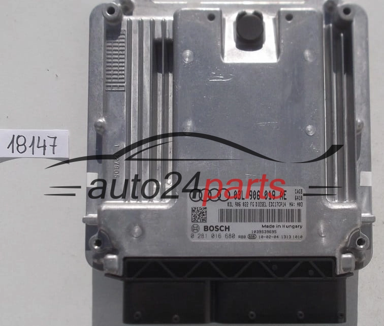 KOMPUTER STEROWNIK SILNIKA AUDI A6 2.0 TDI BOSCH 0 281 016 680, 0281016680, 03L 906 019 AE