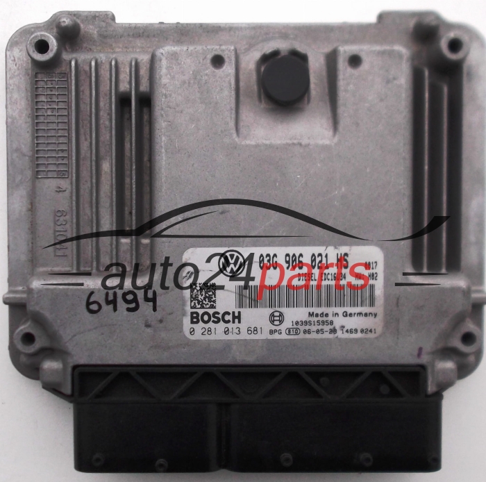 KOMPUTER STEROWNIK SILNIKA VW VOLKSWAGEN CADDY 1.9 TDI 03G906021HS, 03G 906 021 HS, BOSCH 0281013681, 0 281 013 681, DIESEL EDC16U34 0017, 1039S15958