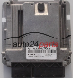 ECU CENTRALITA DE MOTOR VOLKSWAGEN CADDY 2.0 SDI BOSCH 0 281 014 069, 0281014069, 03G 906 016 LF, 03G906016LF, 03G906016DR, EDC16U1 