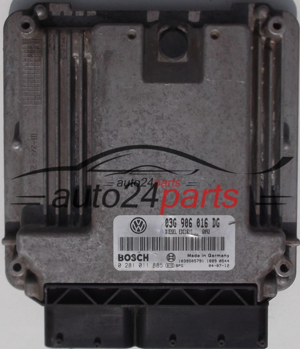 MOTORSTEUERGERÄT ECU STEUERGERAT SEAT ALTEA 1.9 TDI 03G906016DG, BOSCH 0281011885