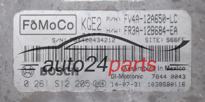 ECU CENTRALITA DE MOTOR FORD BOSCH 0 261 S12 205
