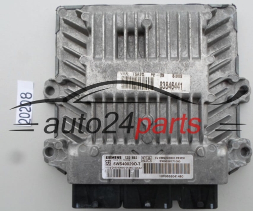 KOMPUTER STEROWNIK SILNIKA PEUGEOT 307 2.0 HDI SIEMENS 5WS40029O-T, 5WS40029OT, SW9656171080, HW9655041480, SID803