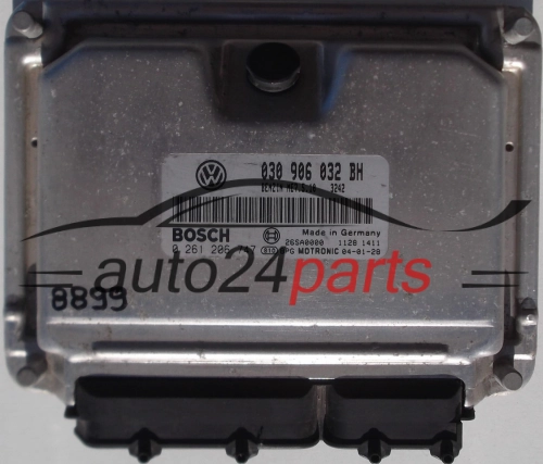 KOMPUTER STEROWNIK SILNIKA VW VOLKSWAGEN POLO, LUPO 1.0, BOSCH 0 261 206 747, 0261206747, 030 906 032 BH, 030906032BH, ME7.5.10