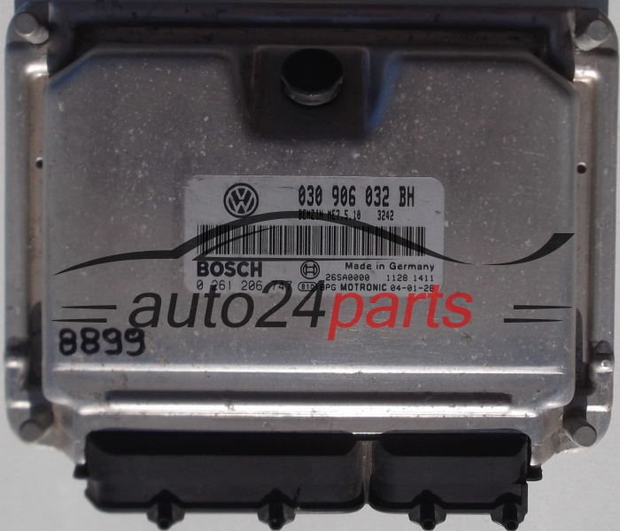 KOMPUTER STEROWNIK SILNIKA VW VOLKSWAGEN POLO, LUPO 1.0, BOSCH 0 261 206 747, 0261206747, 030 906 032 BH, 030906032BH, ME7.5.10