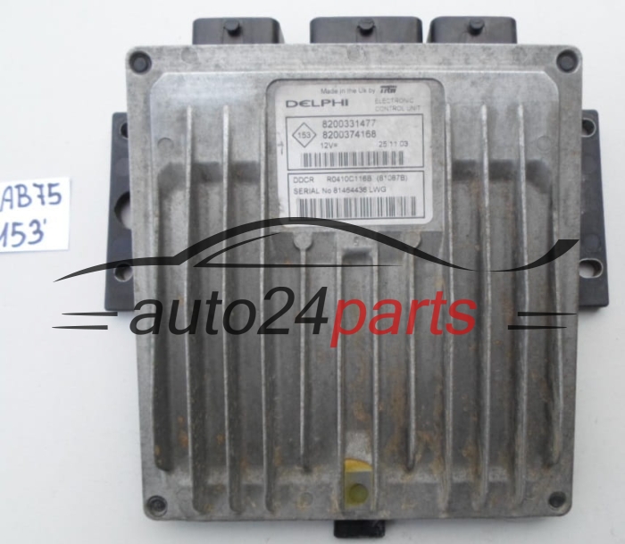 KOMPUTER STEROWNIK SILNIKA RENAULT 1.5 DCI R0410C116B, 8200331477, 8200374168