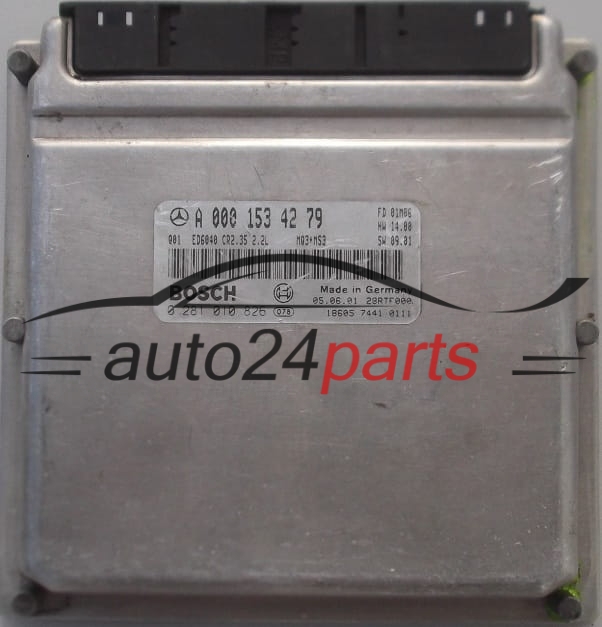 MOTORSTEUERGERÄT ECU STEUERGERÄT MERCEDES SPRINTER 208 2.2 220 CDI A0001534279, A 000 153 42 79, 0001534279, BOSCH 0281010826, 0 281 010 826