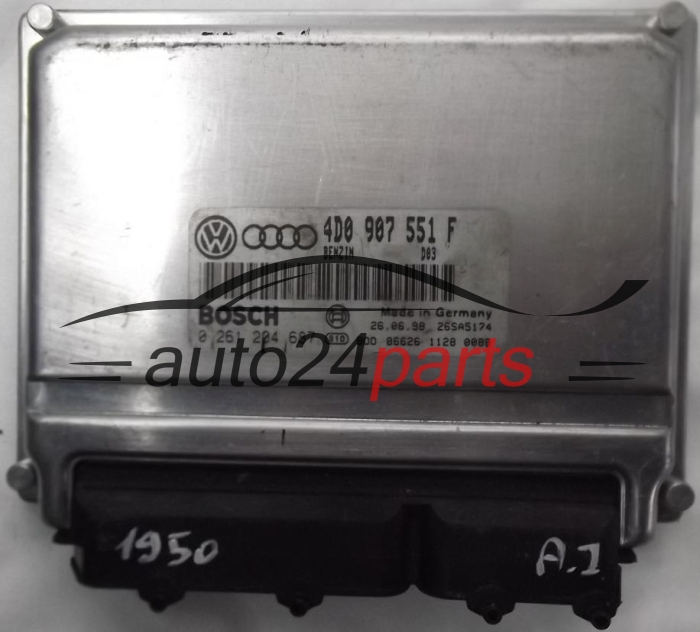 KOMPUTER STEROWNIK SILNIKA AUDI A4 A6 2.8 QUATTRO 4D0907551F, 4D0 907 551 F, BOSCH 0261204687, 0 261 204 687 