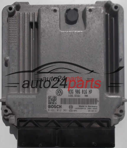 MOTORSTEUERGERÄT ECU STEUERGERÄT VW VOLKSWAGEN TOURAN 1.9 TDI 03G906016HP, BOSCH 0281012361