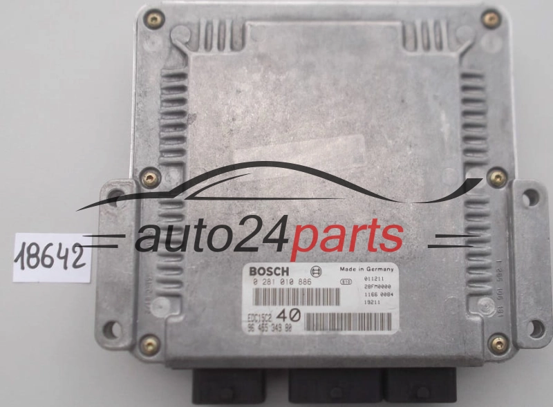KOMPUTER STEROWNIK SILNIKA CITROEN C5 2.2 HDI BOSCH 0281010886, 0 281 010 886, 9645534980, 96 455 349 80, EDC15C2 40