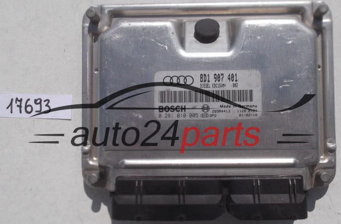 MOTORSTEUERGERÄT ECU STEUERGERAT AUDI A6 2.5 TDI BOSCH 0 281 010 005, 0281010005, 8D1 907 401, 8D1907401