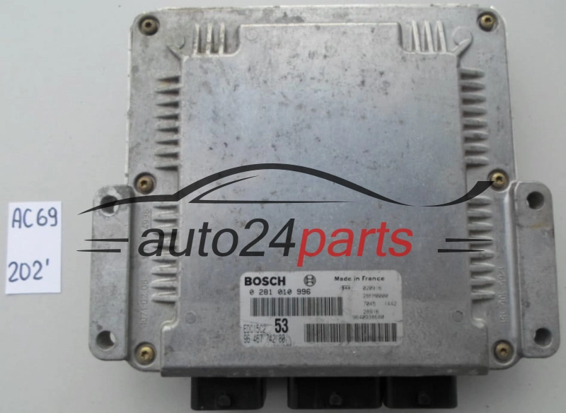 KOMPUTER STEROWNIK SILNIKA CITROEN 2.0 HDI BOSCH 0 281 010 996, 0281010996, 96 467 742 80, 9646774280