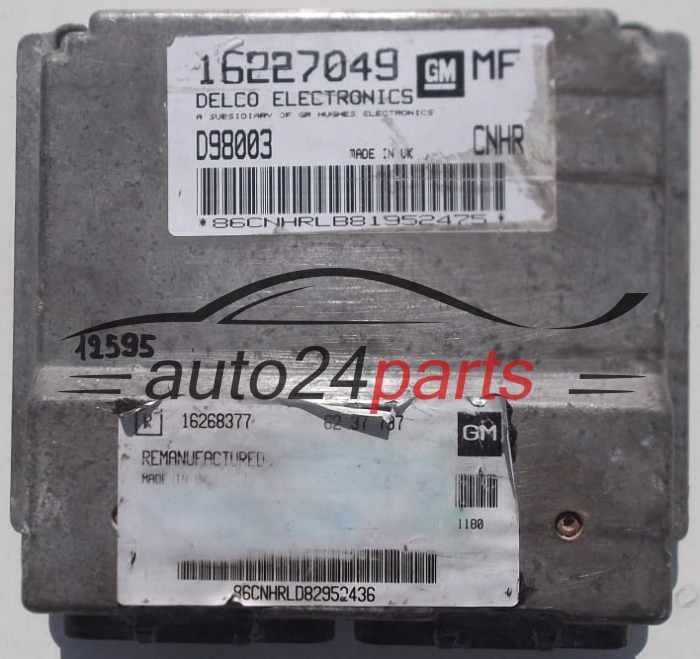 CALCULATEUR MOTEUR OPEL ASTRA G 1.6 X16SZR 16227049 MF 16246427 6237796