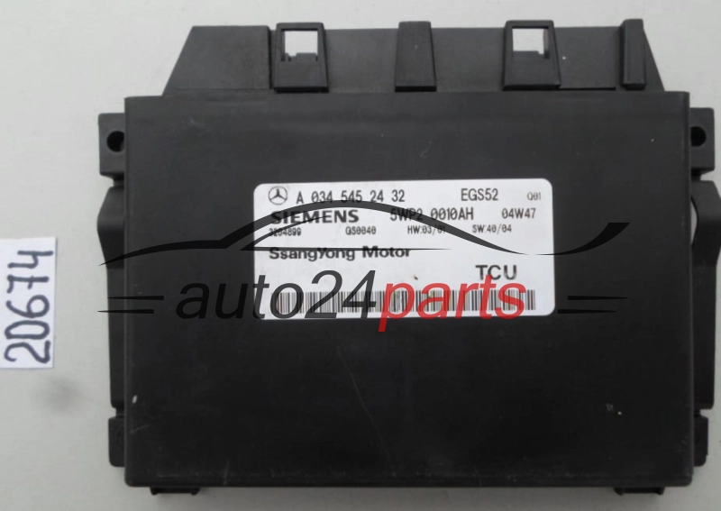 STEROWNIK SKRZYNI AUTOMATYCZNEJ SSANGYONG RODIUS A 034 545 24 32, A0345452432, 5WP2 0010AH, 5WP20010AH