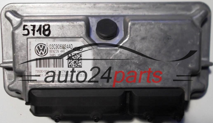 KOMPUTER STEROWNIK SILNIKA VOLKSWAGEN POLO 1.4 MAGNETI MARELLI MY2 4HV.AD, MY24HVAD, 03C 906 024 AD, 03C906024AD, 03C 906 024 F, 03C906024F, 61601.417.04, 6160141704