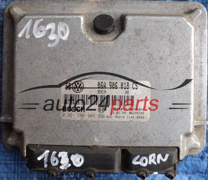 KOMPUTER STEROWNIK SILNIKA VW VOLKSWAGEN GOLF BORA 2.0 AQL 06A906018CS, 06A 906 018 CS, BOSCH 0261206088, 0 261 206 088 