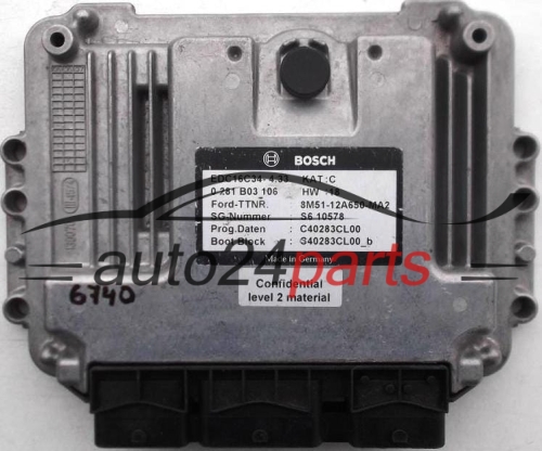 KOMPUTER STEROWNIK SILNIKA FORD FOCUS 1.6 TDCI BOSCH 0 281 B03 106, 8M51-12A650-MA2
