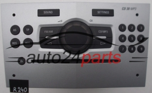 RADIO CD MP3 OPEL CORSA  497 316 088 / 497316088 / 13 254 193 AS / 13254193AS / CD30 - R240, R252, R253, R256