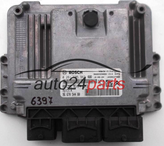 MOTORSTEUERGERÄT ECU STEUERGERAT CITROEN PEUGEOT 1.6 BOSCH 0 261 S05 963, 0261S05963, 96 670 544 80, 9667054480, 9666320880, MEV17.4