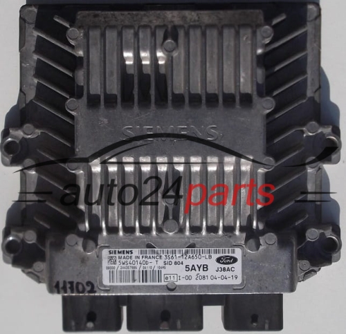 MOTORSTEUERGERÄT ECU STEUERGERAT FORD FIESTA 1.4 TDCI SIEMENS 5WS40140D-T, 3S61-12A650-LB, 5AYB, SID804 