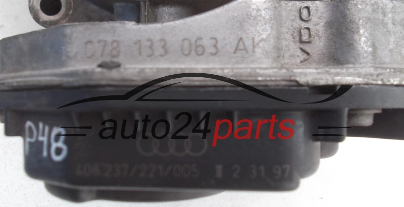 PRZEPUSTNICA POWIETRZA AUDI  VDO 408.237/221/005, 408237221005, 078 133 063 AK, 078133063AK
