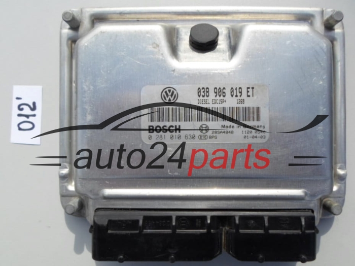 KOMPUTER STEROWNIK SILNIKA VOLKSWAGEN SHARAN GALAXY BOSCH 0 281 010 630, 0281010630, 038 906 019 ET, 038906019ET