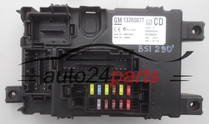 CAJA ELECTRICA DE FUSIBLES Y RELES OPEL CORSA D 13265077 CD, 28100928
